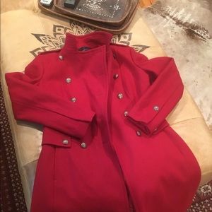COPY - Red Military pea coat